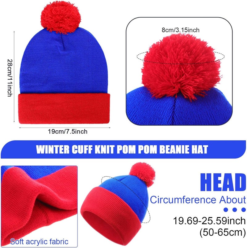 Shinymoon Beanie Hat Knit Pom Halloween Character Cosplay Winter Headwear Knitted Pompom Women Men's Novelty Cute Warm Caps - Image 3